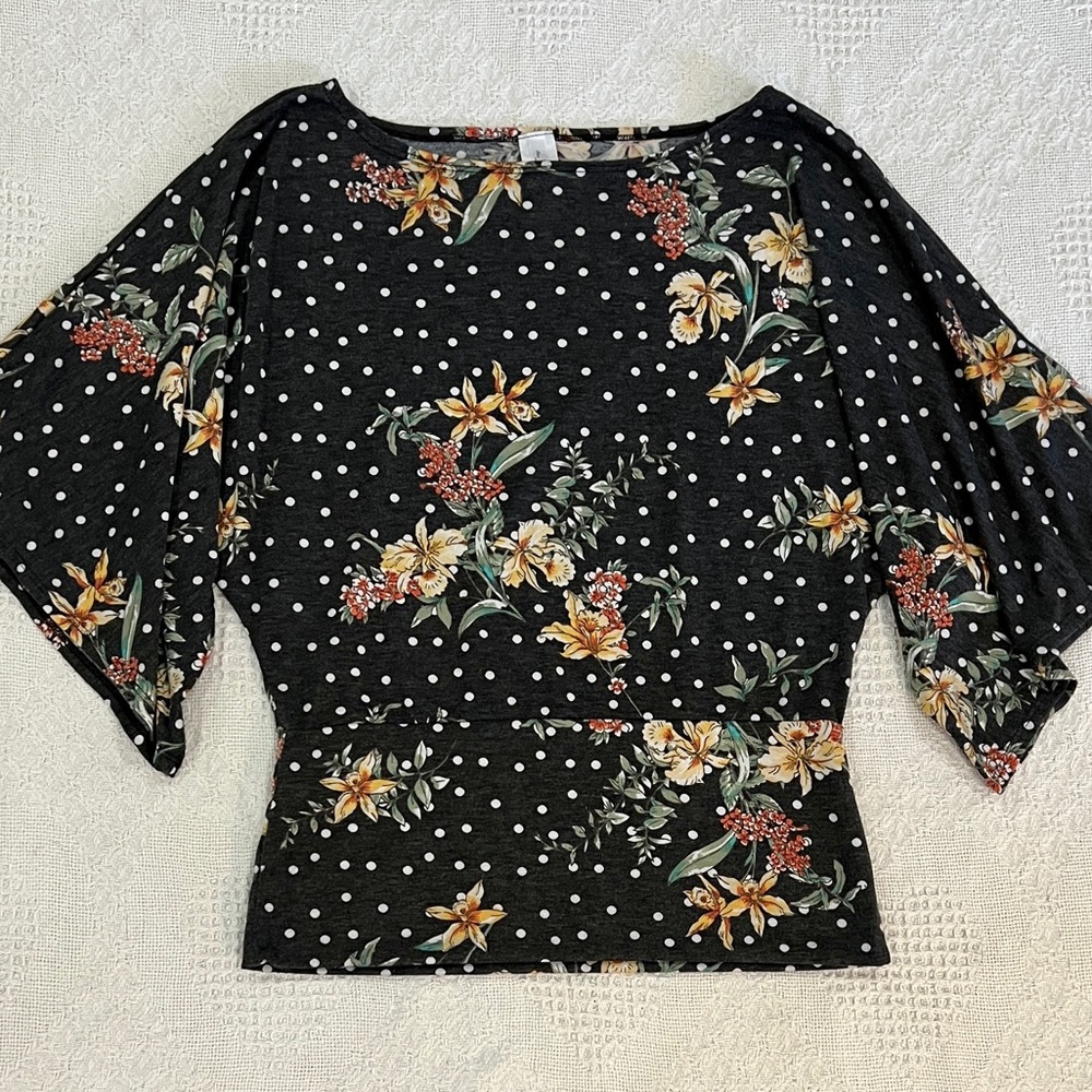 She’s J Apparel Floral Top with Kimono Sleeves